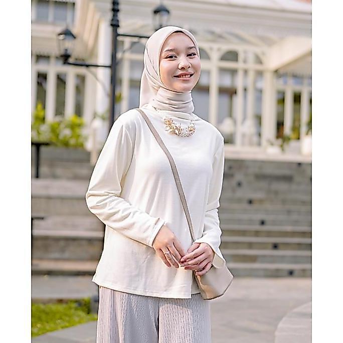 Zysku Xena | Basic Top - 4 Warna | Atasan Arrow Knit  Wanita Lengan Panjang