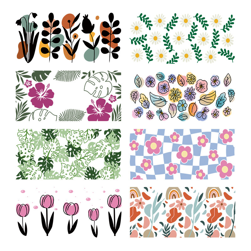 

UV DTF Sticker Leaf Theme For The 16oz Libbey Glasses Wraps Cup Can DIY Waterproof Easy To Use Custom Decals D28511