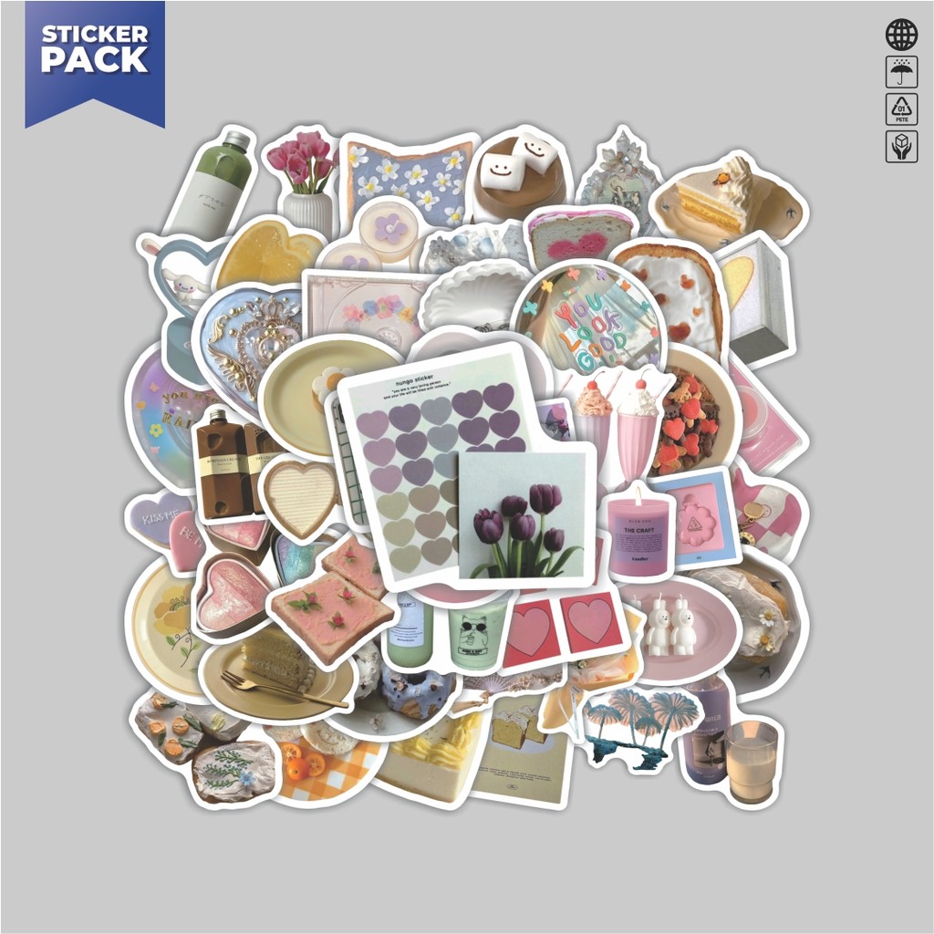 

[100PCS]Stiker Pack Stiker Retro Romance Aesthetic Vinyl Anti Air Dekorasi Sticker Laptop Buku Journal Koper Helm Casing HP Gitar Helm SkateboardRetro Romance