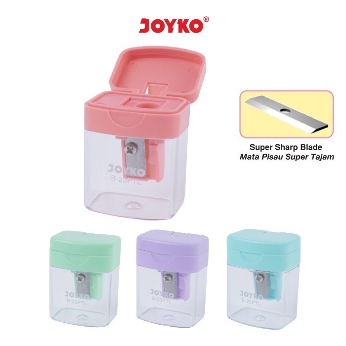 

Rautan Tabung Joyko B-23PTL Serutan Sharpener Kotak Pastel pensil kayu Kecil