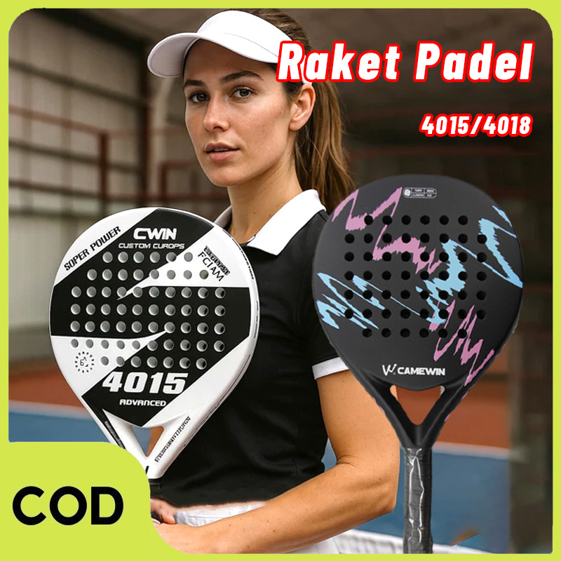 【COD】Raket Pantai Serat Karbon/Raket Padel/Raket Tenis Serat Karbon Hibrida Asli 4015/4018/Raket Ber