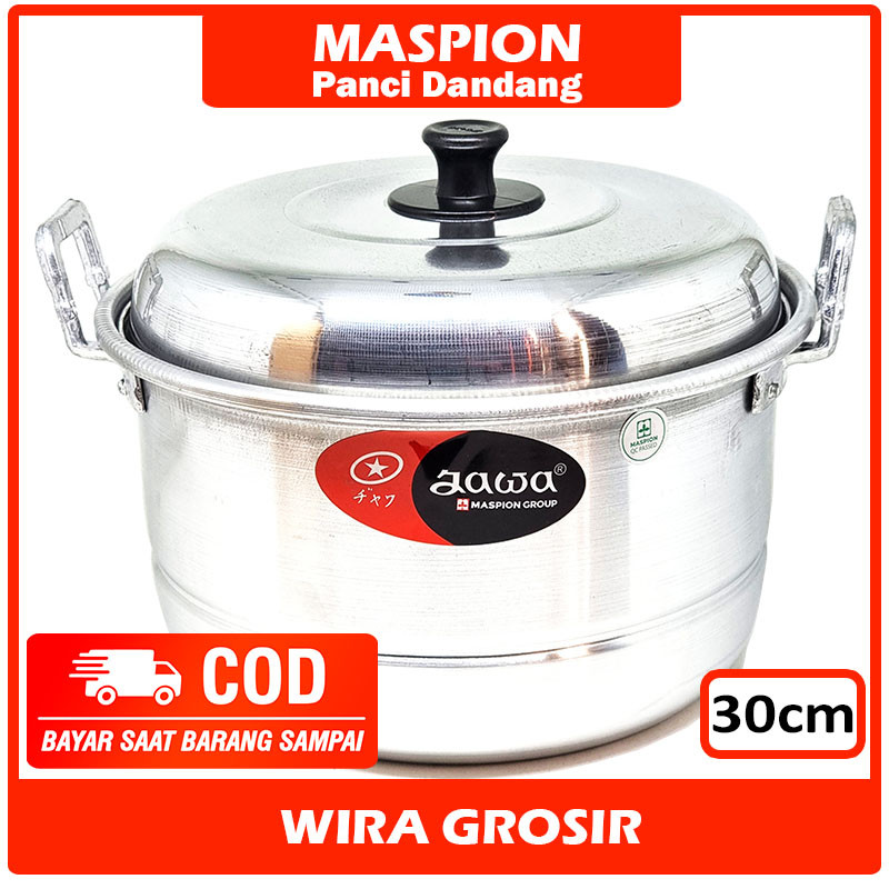 Maspion Panci Steamer 3kg Nasi + Tutup Aluminium 30cm | Kukusan Dandang Kukus