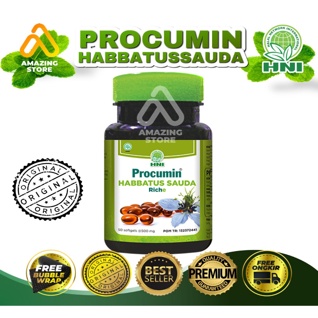 

TERMURAH Procumin Habbatussauda Rich E HNI HPAI HNI Multivamin Herbal Peningkat Imun
