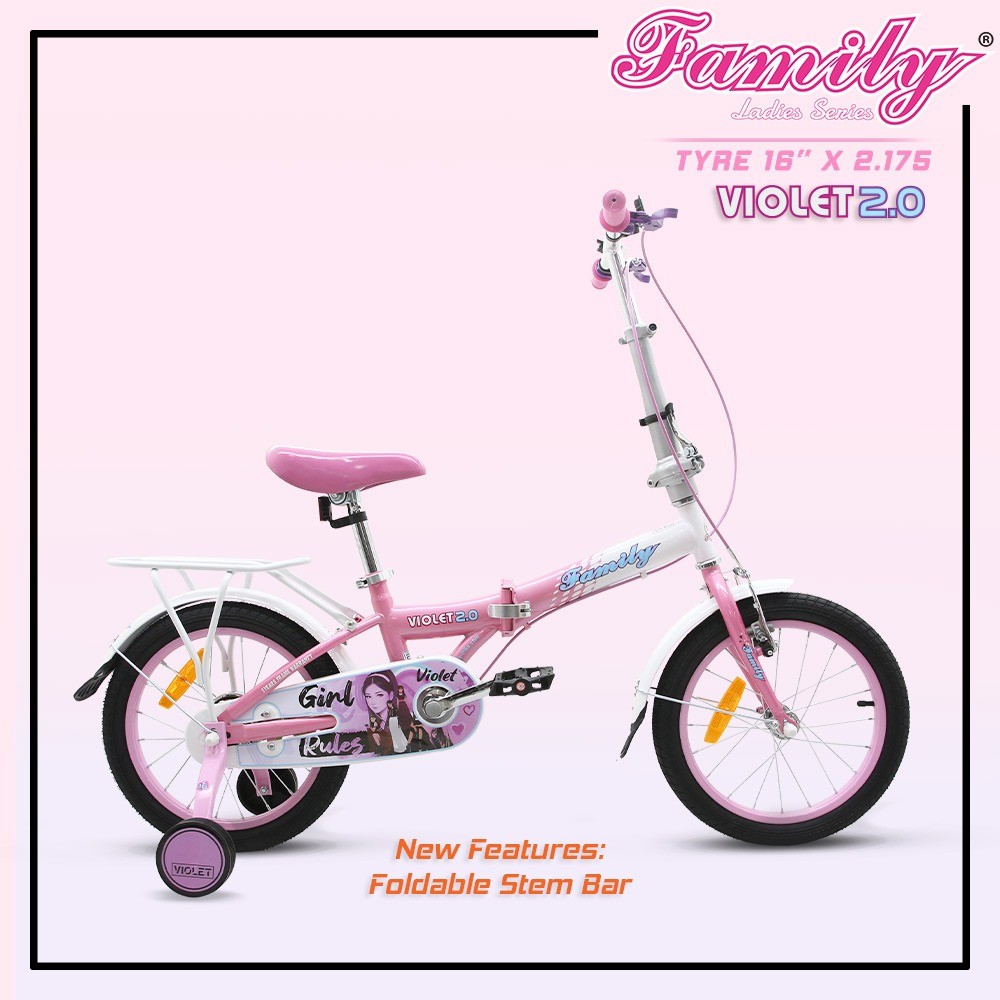 Bazar Sepeda - Sepeda Anak Lipat 16 Inch Family Violet
