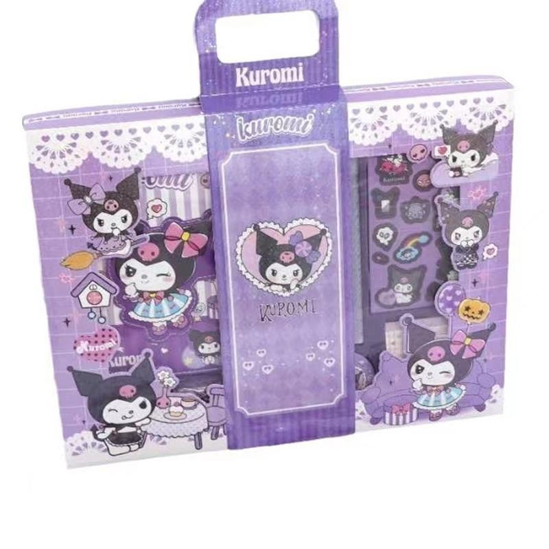 

COD Set Buku Catatan Mewah 9 In 1 Buku Diary Magnetik Kotak Hadiah Tema Kuromi & Melody