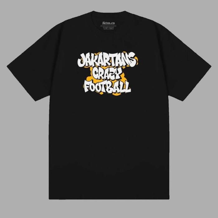 (COD) Jktns.co - Tshirt Jakartans Crazy Football - Hitam, L