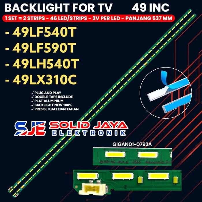BACKLIGHT TV LED 49 INCH 49LF540T 49LF590T 49LX310 49LH540T 49LF540 49LF590 49LX310 49LH540 LAMPU BL