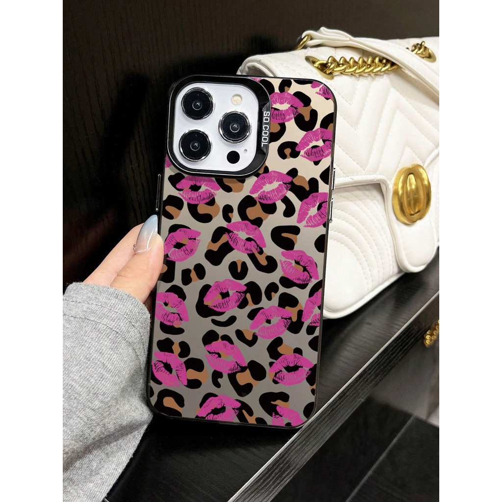 Casing OPPO Motif leopard dan bekas lipstik untuk A3 3X 5 7 9 11 12 15 16 17 31 33 36 37 53 54 57 58