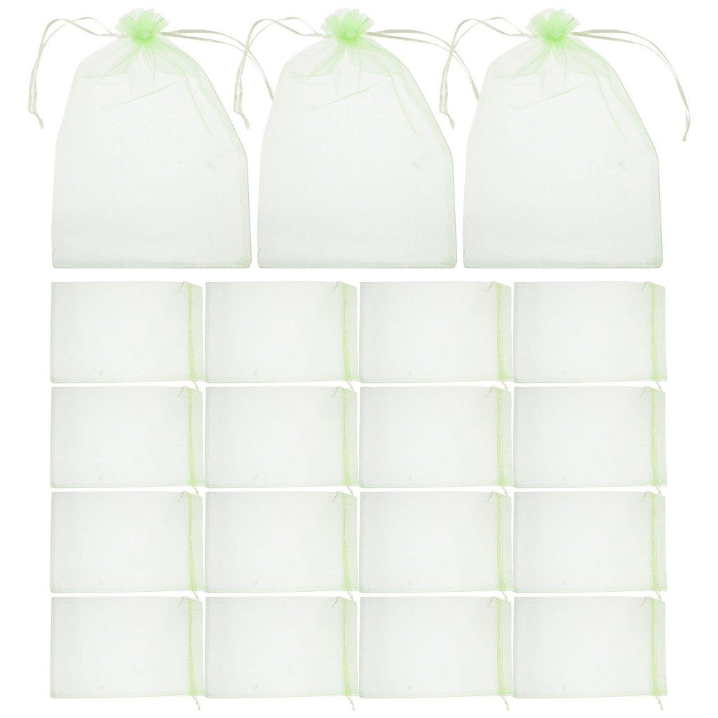 

50pcs Fruit Protection Bags 15x20cm Anti Bird Anti Mesh Bags Drawstring Garden Tools Accessories Strawberries Grapes