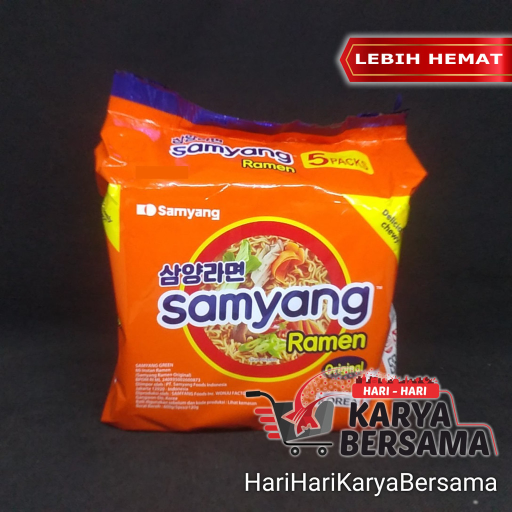 

MAKANAN MI INSTAN SAMYANG BULDAK RAMEN RASA ORIGINAL PACK 5'S X 120GR
