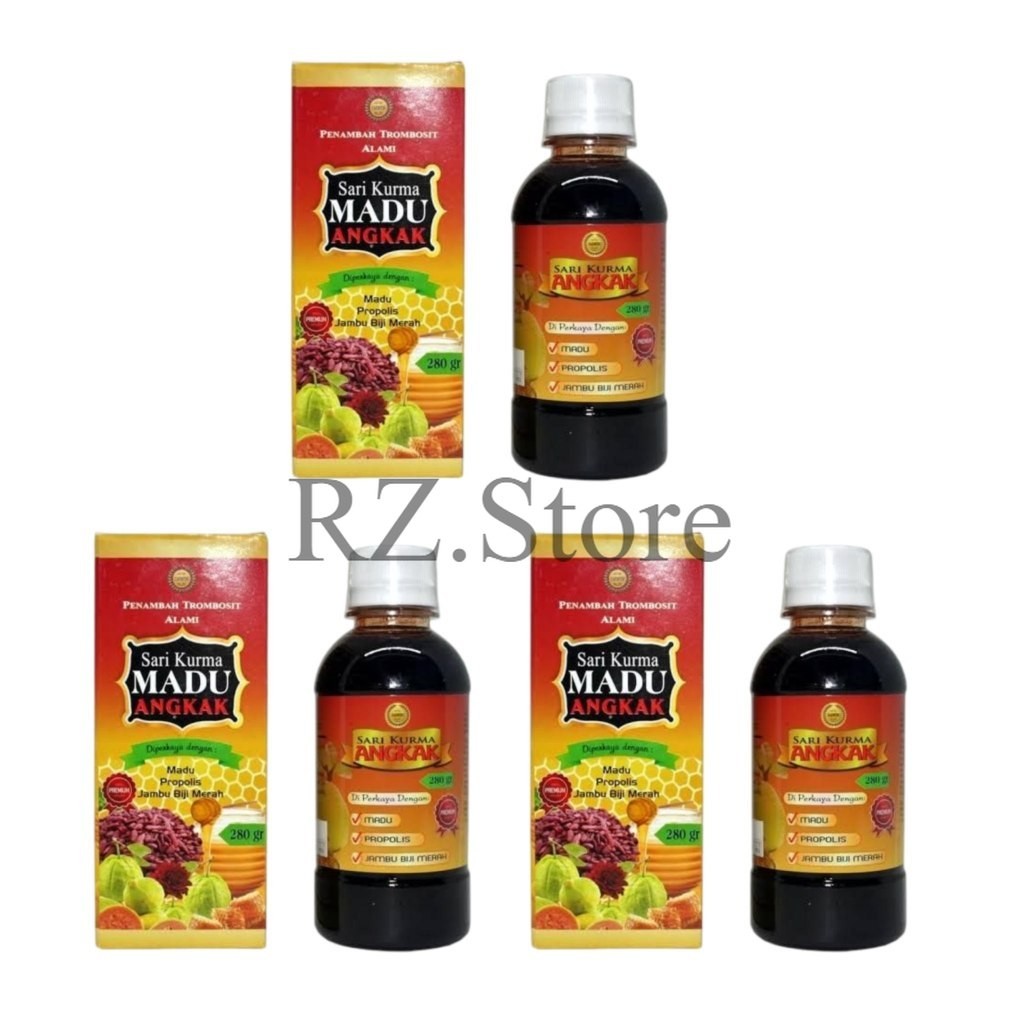 

3 PCS Madu Herbal Sari Kurma Angkak Harmoni Plus Herbal 280 g – Original BPOM