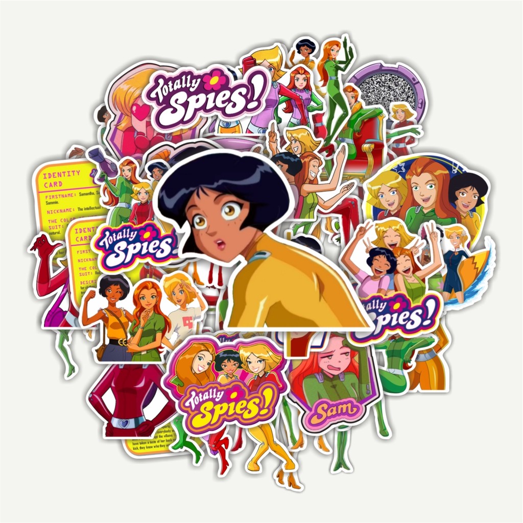 

Sticker Pack Stiker Kartun Totally Spies Dekorasi Lucu Kreatif untuk Notebook, Skateboard, HP
