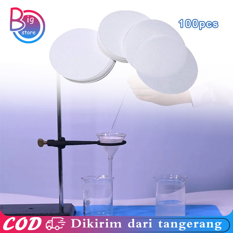 100pcs/Pack Kertas Saring Bulat Laboratorium Filter Paper Kertas Penyaring Kertas Membran Kertas Sar