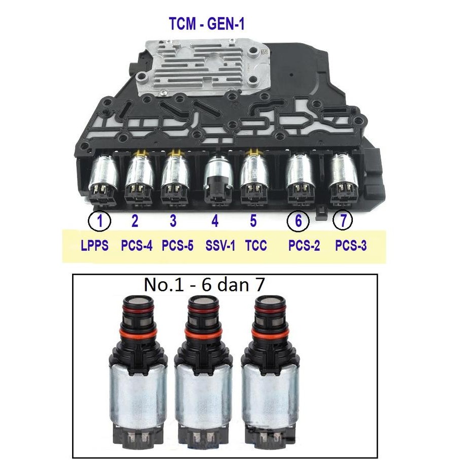 SOLENOID TCM CHEVROLET AVEO - SPIN - CAPTIVA - ORLANDO - CRUZE - SL-GEN1-1, 6, 7 by Blezzy store