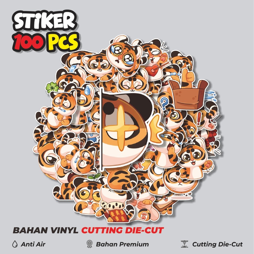 

Terbaru! 50 pcs Stiker Funny Character Jerome The Tiger Dekorasi Lucu Kreatif untuk Notebook, Skateboard, HP