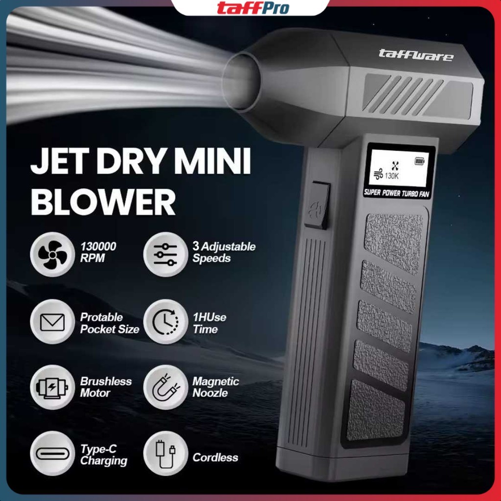 Taffware Mini Turbo Violent Air Blower Cordless Jet Portable 130000RPM - PAR-13