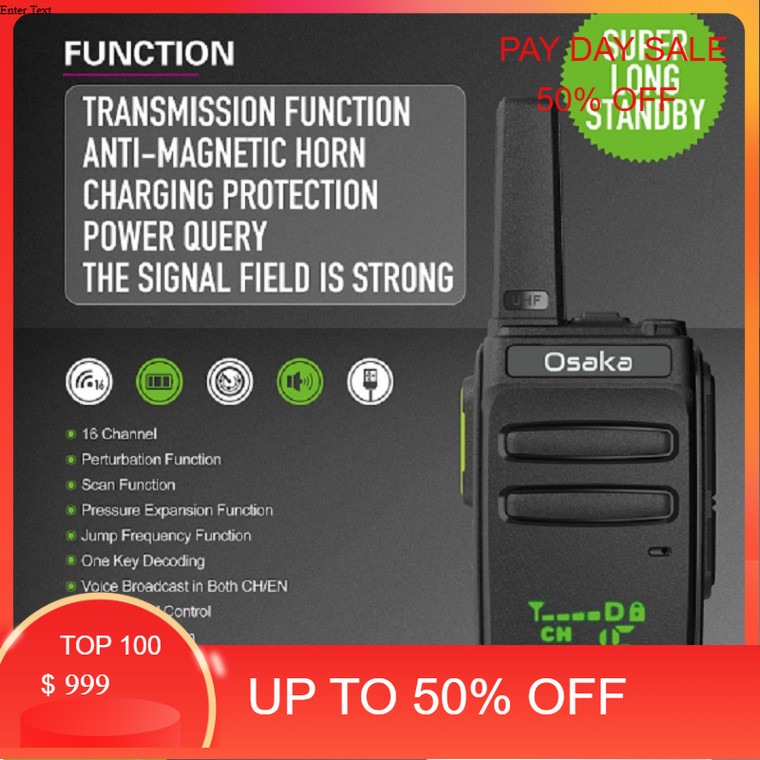 Ht Osaka A1 Lebih Murah Bagus WalkieTalkie/Two Way Radio/Handytalky/RadioHt Premium Japan