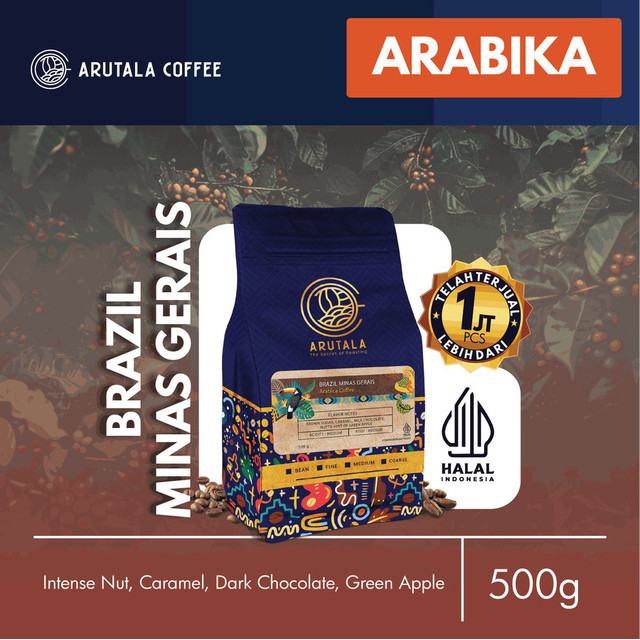 

Arutala - Kopi Arabika Brazil Minas Gerais 500 gram