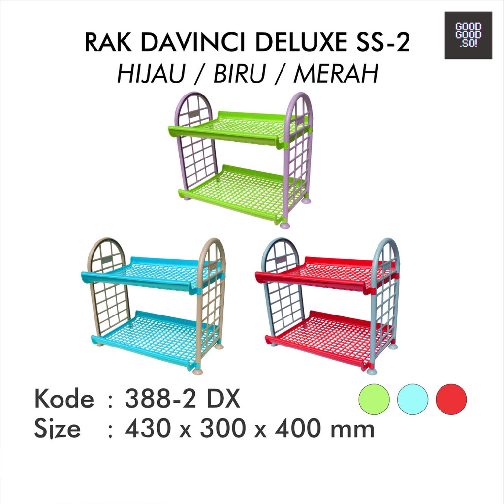 RAK DAVINCI SUSUN 2 / RAK SERBAGUNA SUSUN 2 / RAK PENYIMPANAN PLASTIK