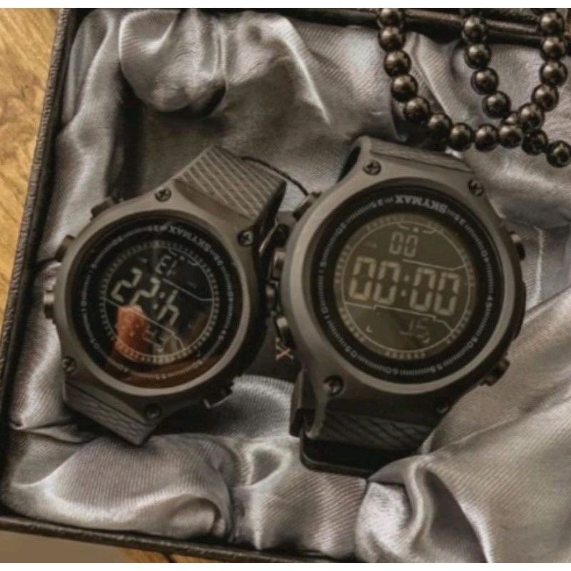 jam tangan pria dan wanita couple skymax digital anti air