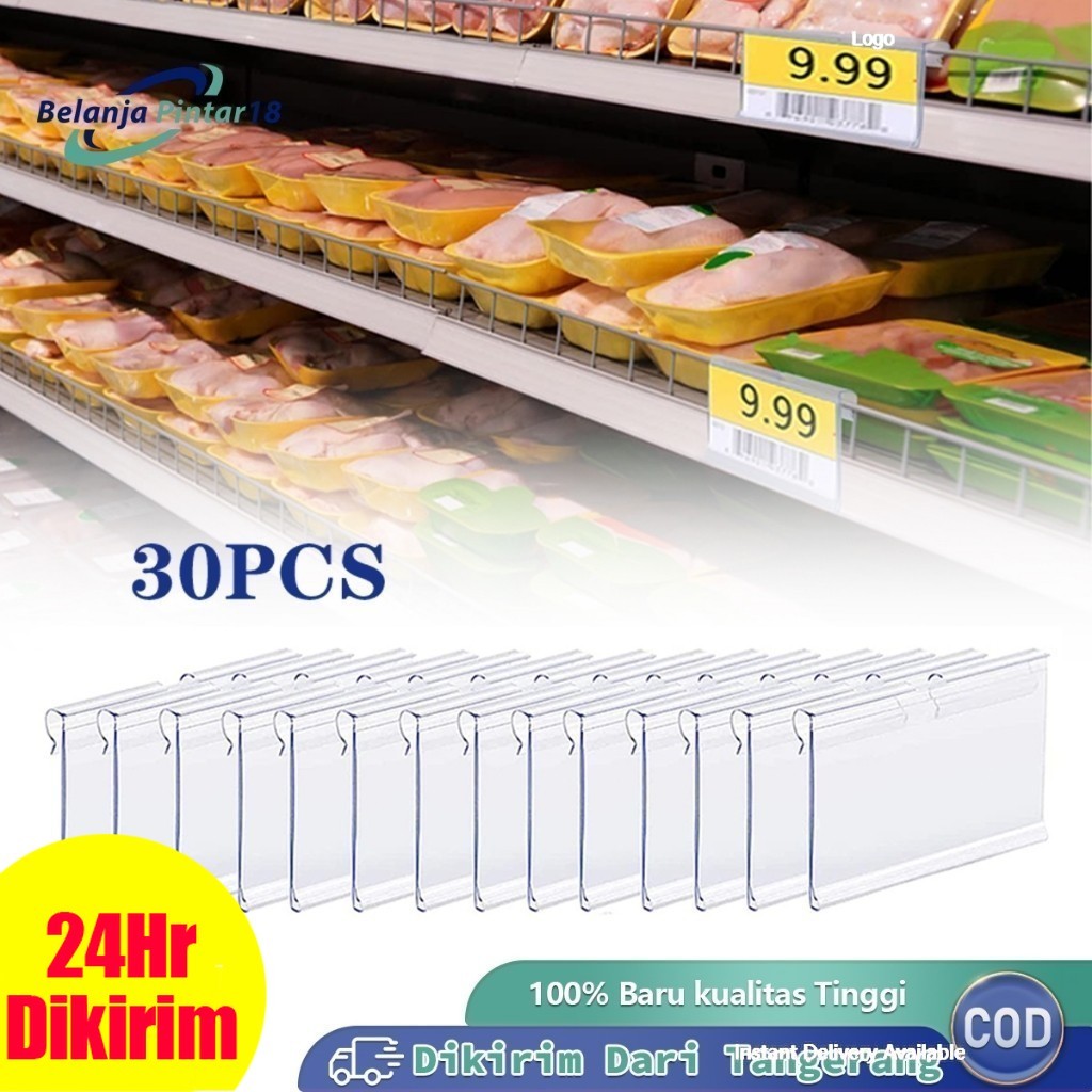 

30pcs Label Harga Mika Tag Harga PVC Price Tag Holder Name Tag Label Harga