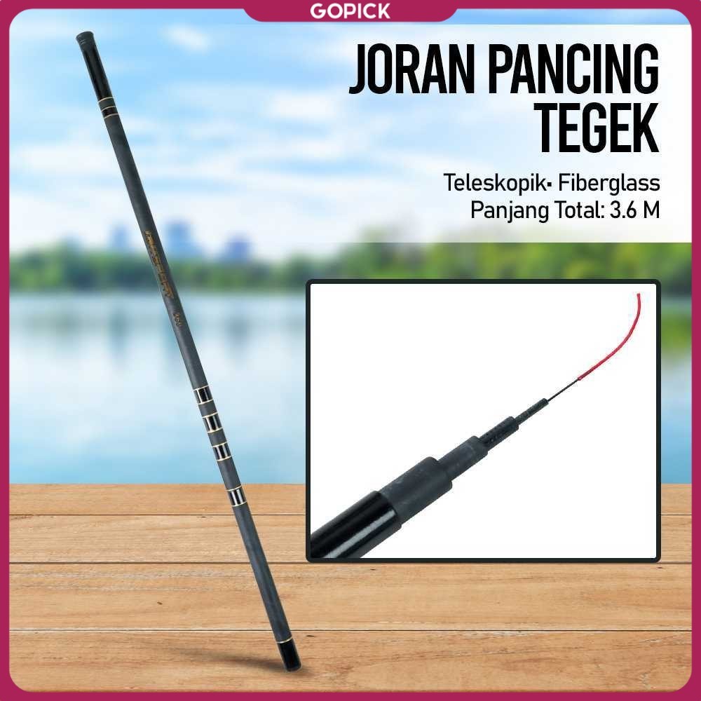 TaffSPORT Joran Pancing Tegek Fiberglass Fishing Rod - 360