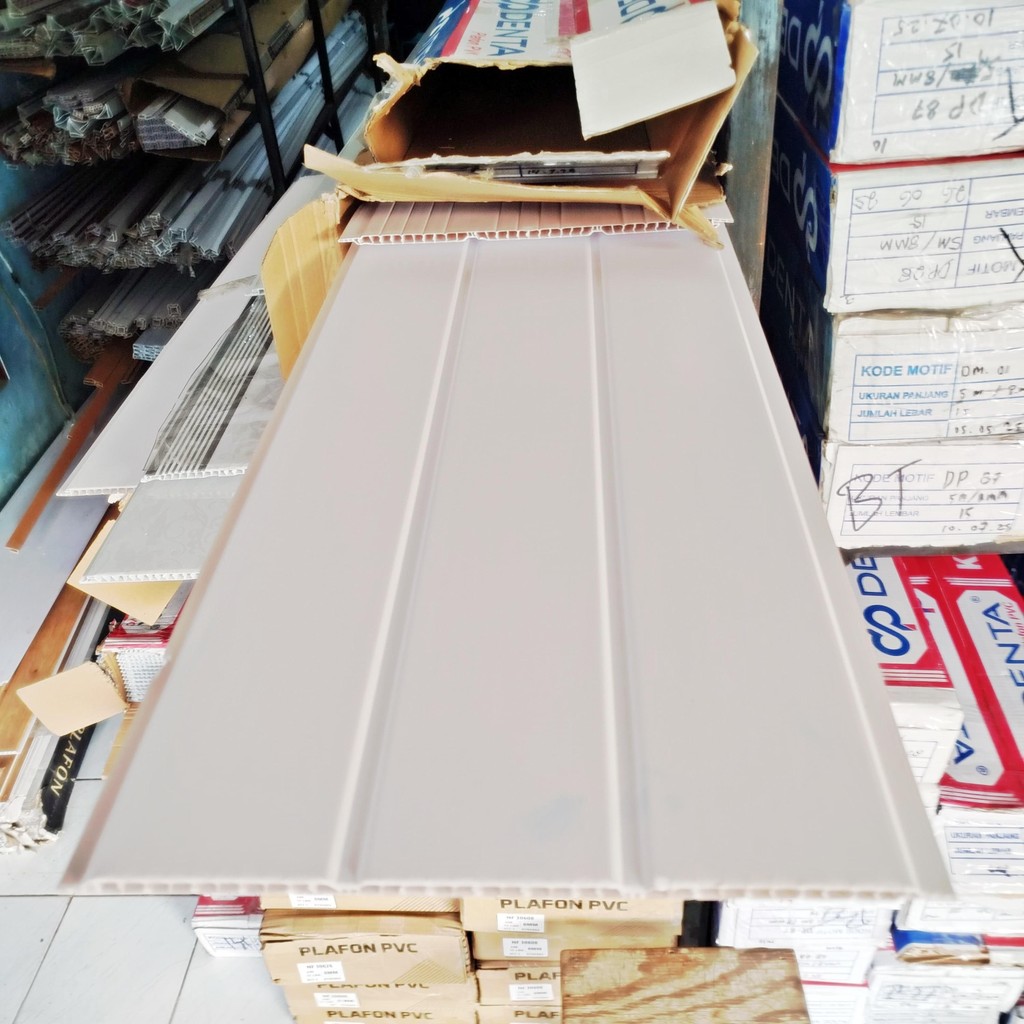 Plafon PVC Laminate 626 Panjang 3 meter PUTIH Doff