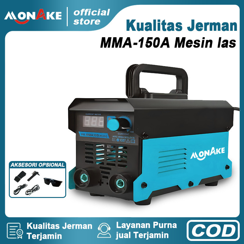 MONAKE German Mesin Las  MMA 150A Inverter Welding mesin las listrik 450 watt IGBT 450 watt Mesin Tr
