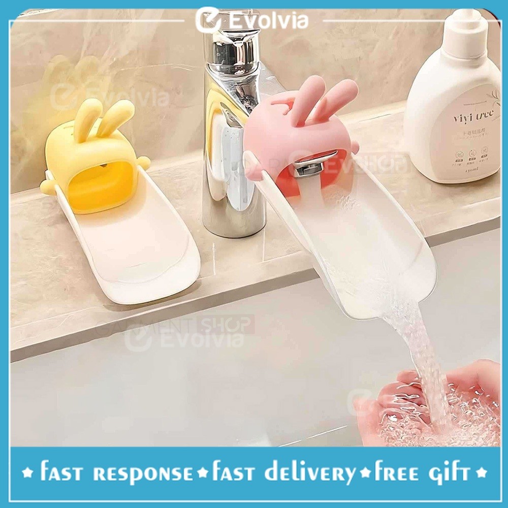 Penyambung Kran Cuci Tangan Wastafel Silikon Karakter Lucu Pemanjang Kran Faucet Extender - Evolvia