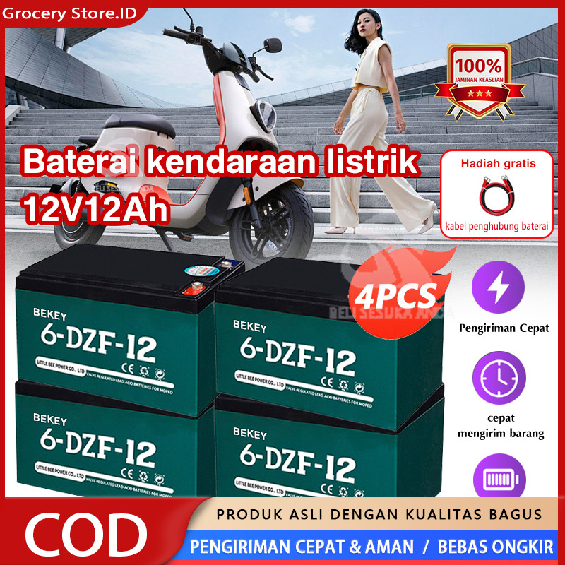 BEKEY Aki Sepeda Listrik 12V 12AH 12V 8ah 6V 4.5ah AKI SEPEDA LISTRIK  1 PCS AKI SEPEDA LISTRIK 12 V