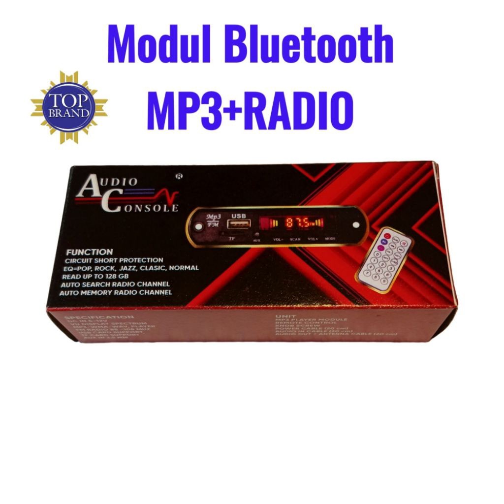 Termurah Modul bluetooth mp3 plus FM radio / Kit MP3 Bluetooth / KIT MODUL MP3 BT USB PLAYER