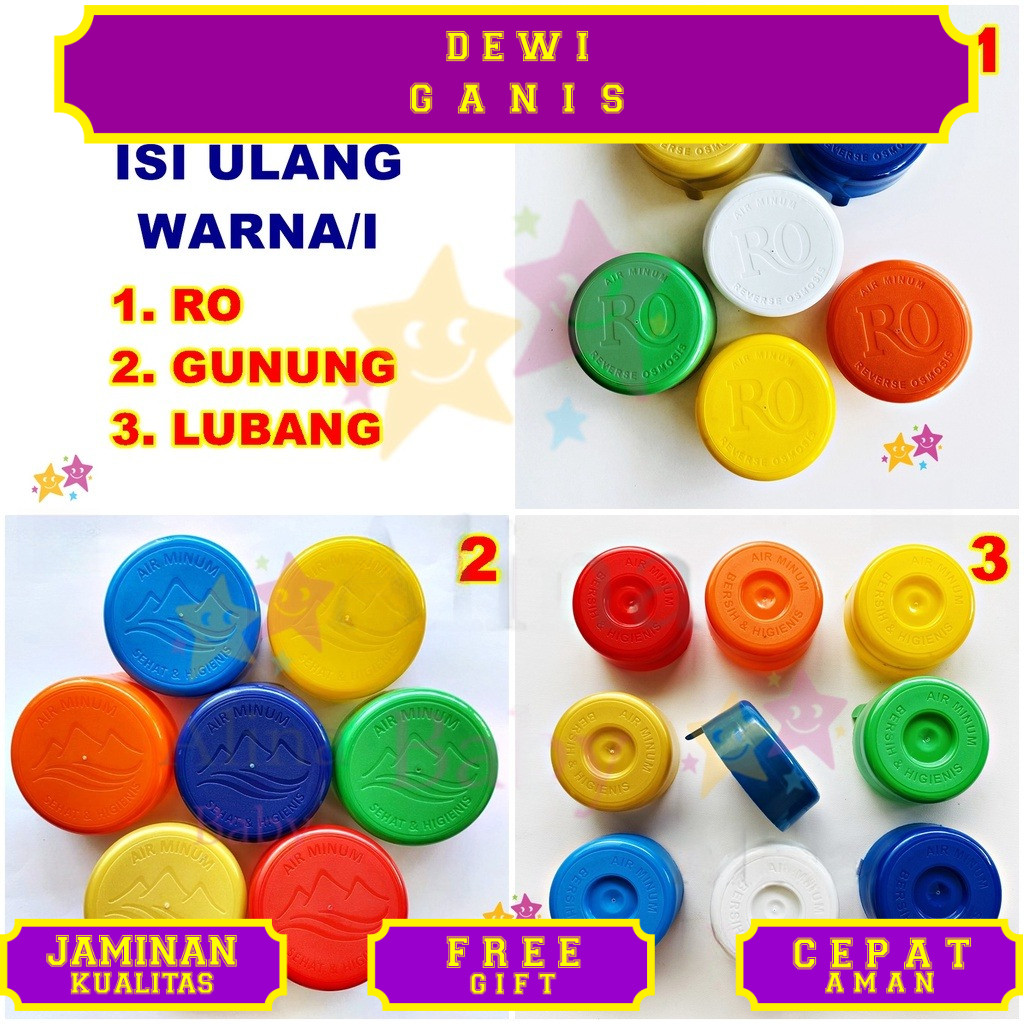 Tutup Galon Isi Ulang Warna Daur Ulang