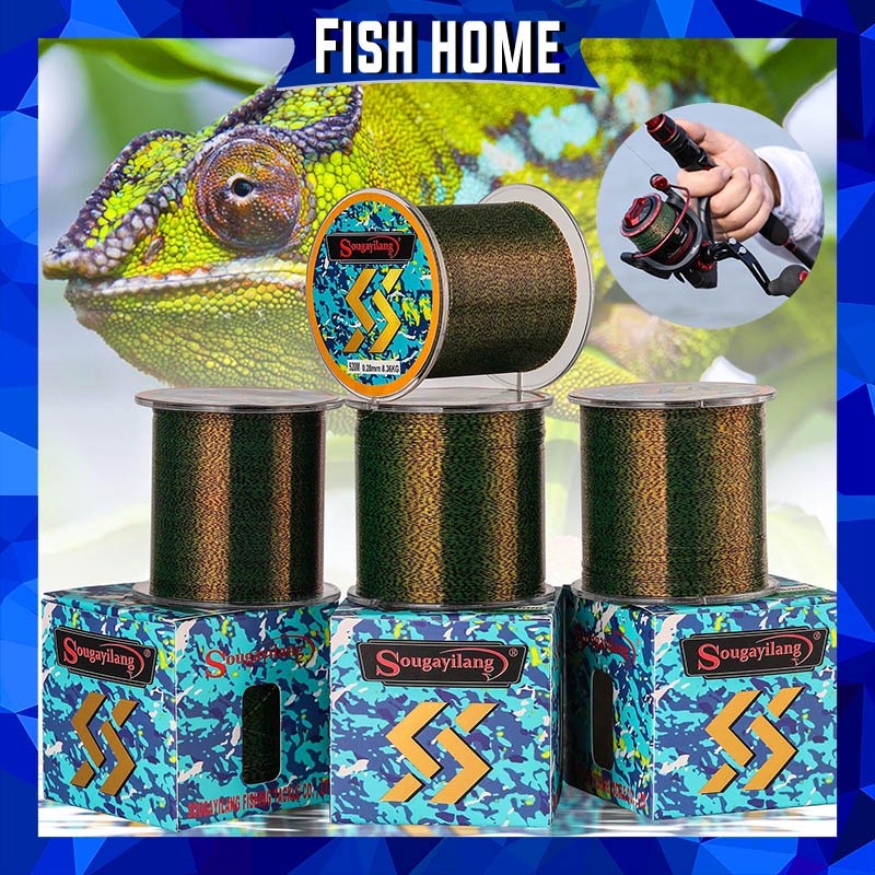 Terlaris Sougayilang Senar Pancing 150M 520M Super Kuat Nylon Pancing Lapisan Fluorocarbon  35LB Dra