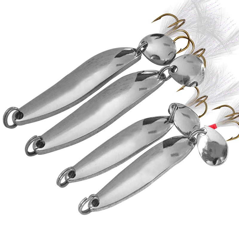 Metal Spoon Lure Spinner Bulu – Umpan Pancing Tenggiri, Barracuda, Kakap, Toman