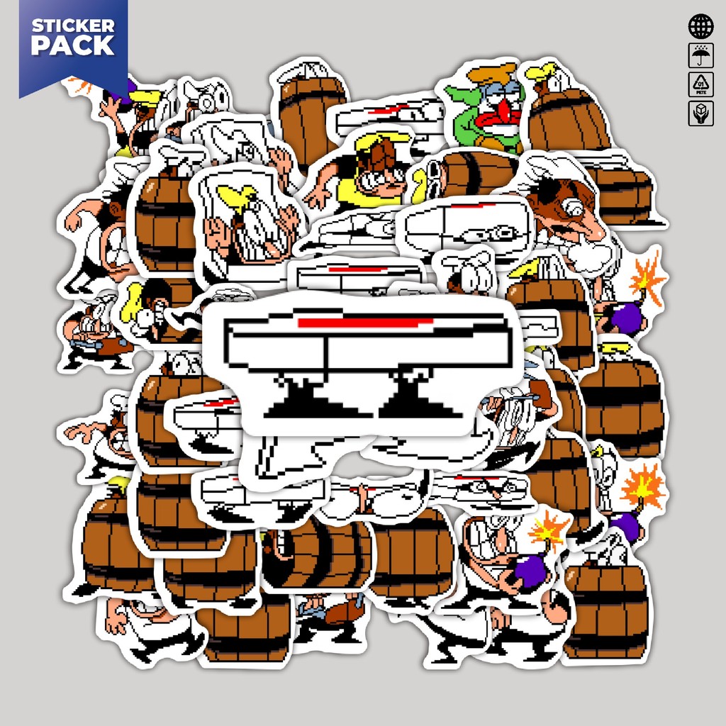 

[100PCS]Stiker Pack Pizza T Pepi V22 Aesthetic Vinyl Anti Air Dekorasi Sticker Laptop Buku Journal Koper Helm Casing HP Gitar Helm Skateboard