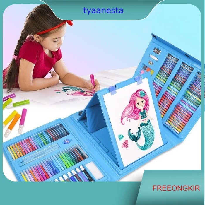 

Super Mega Art Set Alat Gambar Tulis Anak Crayon Pensil Warna 208 Pcs