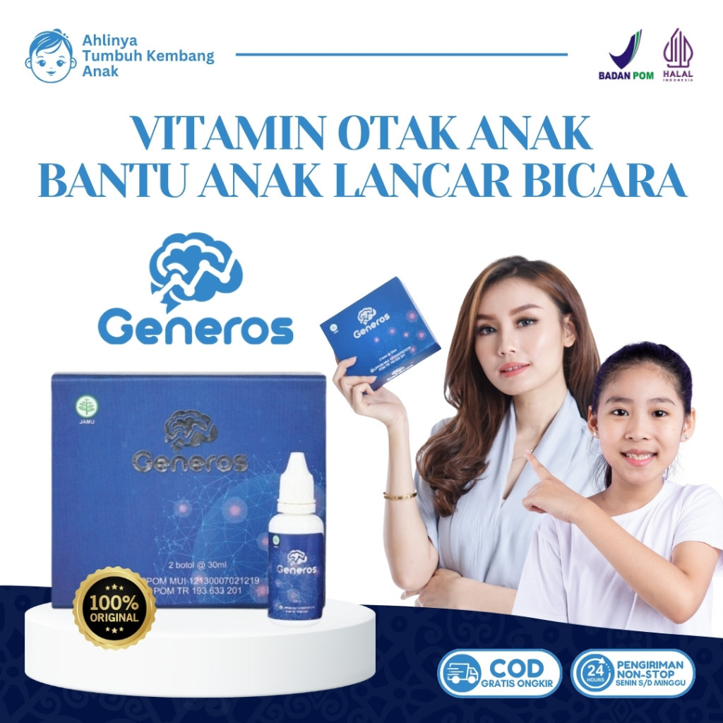 Generos Vitamin Otak Anak - Generos Speech Delay Original - Generos Original 100%