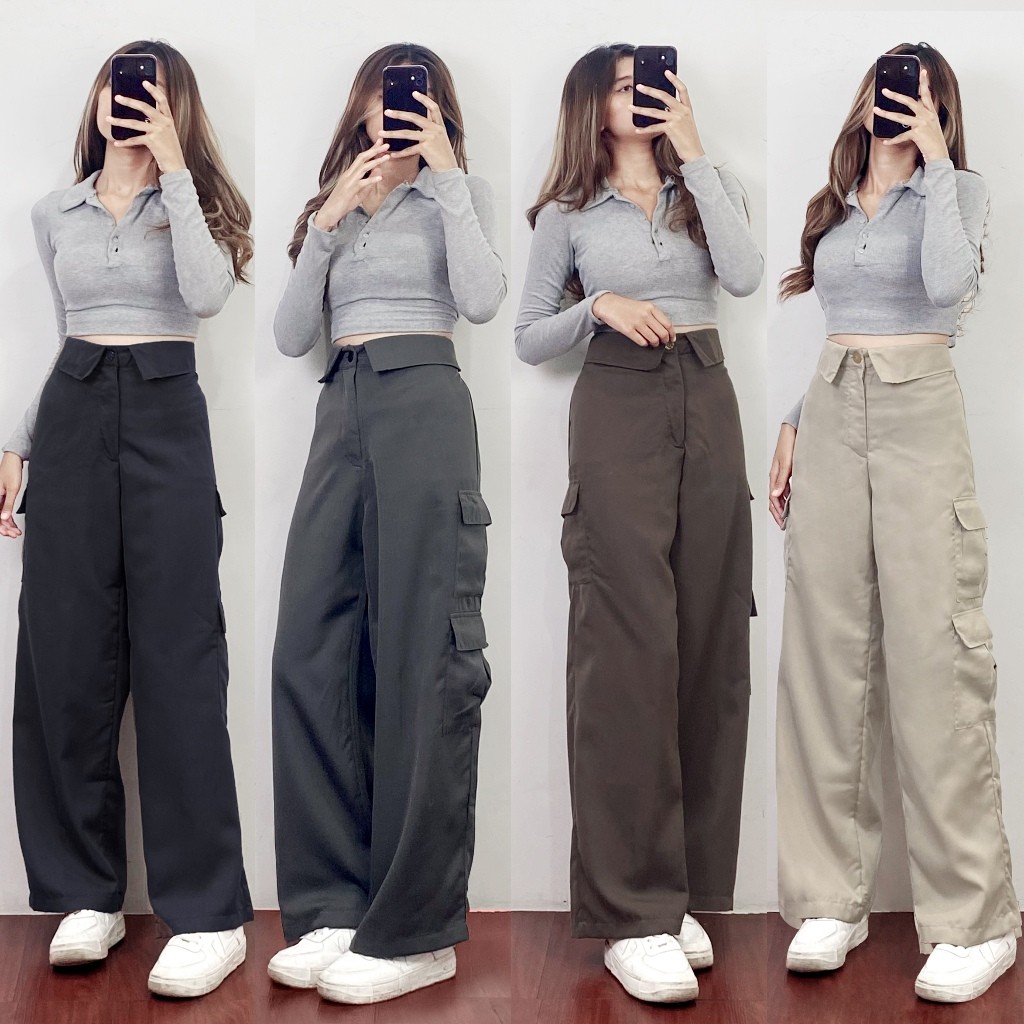 SAXCSHOP AKIRA CARGO PANTS / CELANA WANITA / LEA STORE