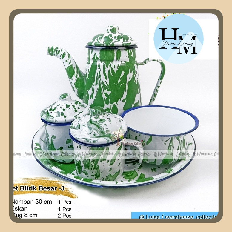 COD 1 SET TEKO DAN MUG JADUL/ TEKO SET ESKAN + MUG 9CM / SET ESKAN BLIRIK  / TEKO DAN CANGKIR SET JA