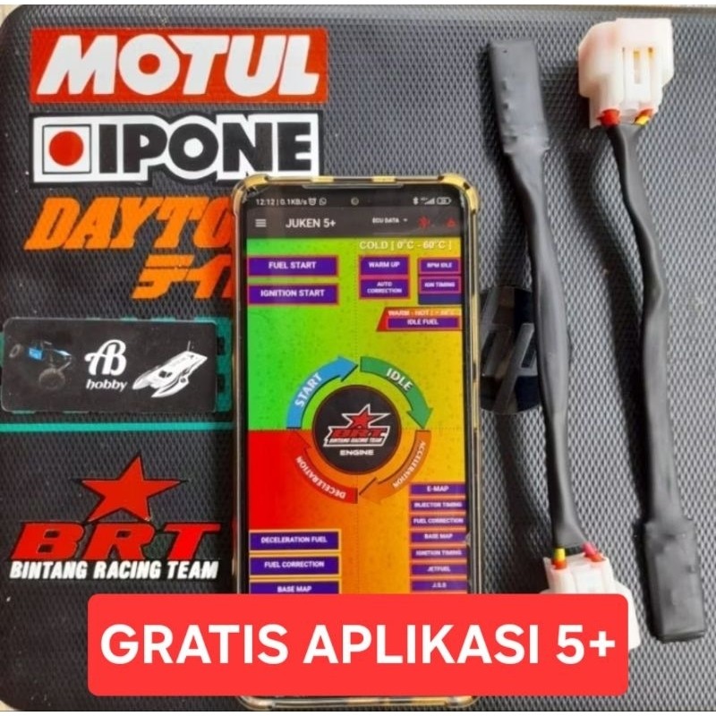 LYNNE.SHOP Modul Bluetooth Ecu BRT Juken 5 5+ 5++ Plus Setting Android Laptop Racing Universal