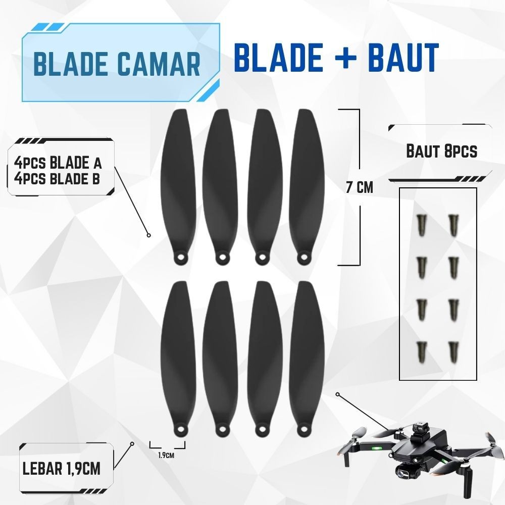 Kittyphone3 Cleair O2 - Baling Baling Drone 1 SET Screw Baut Mur Baling baling-baling Propeller Blad
