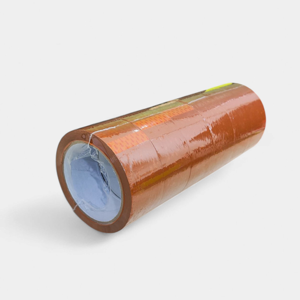 (Moza) Lakban Coklat 1 Slop 45 mm x 100 Yard Jual Lakban Coklat 1 Roll Isi 6 Pcs