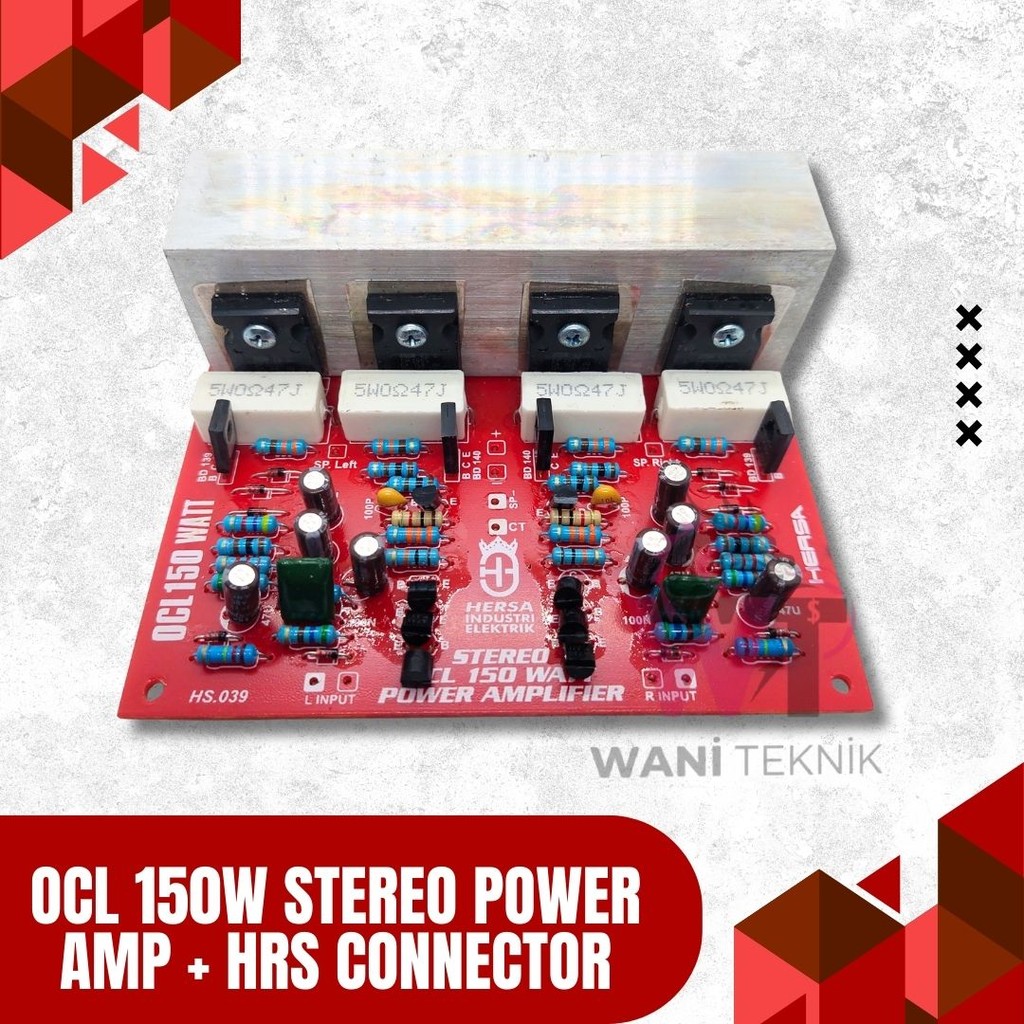 Power Amplifier OCL 150 Watt Stereo HRS – Dilengkapi Final Output untuk Suara Maksimal
