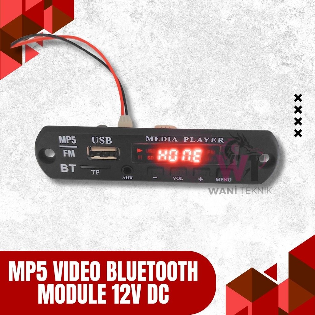 MP5 Video Player Bluetooth – Modul 12V Multimedia Mobil/Proyek