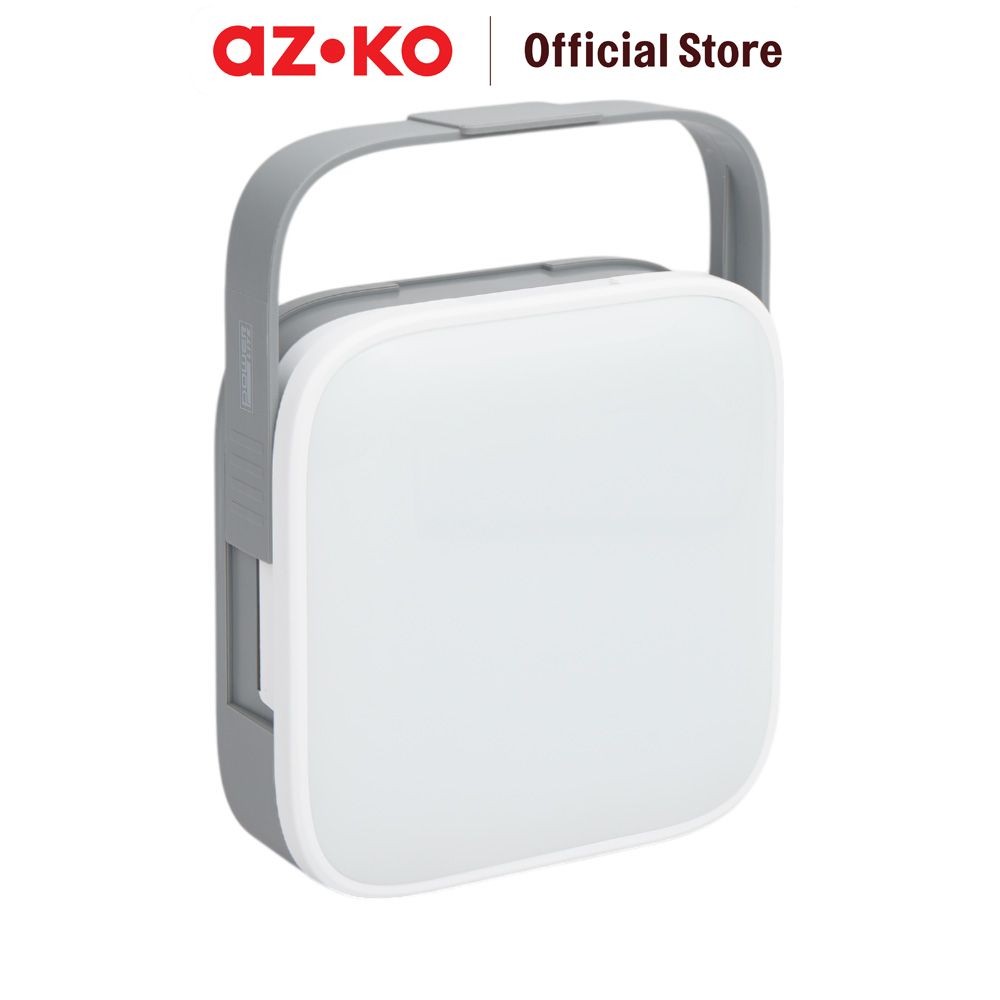 AZKO Powerlite Lampu Darurat 4 watt Square - Putih Emergency Lamp Lampu Camping Portable Travel Ligh