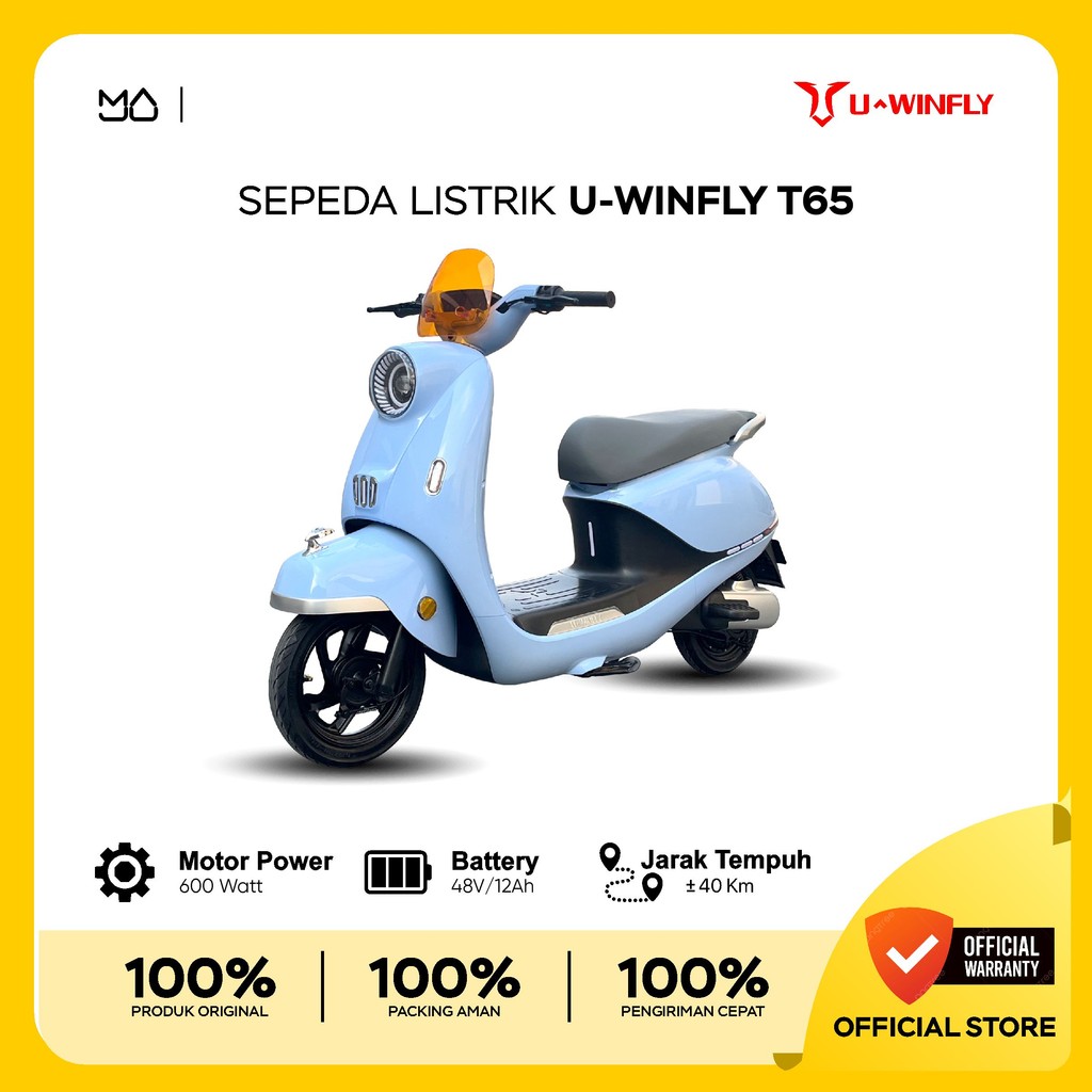 U-WINFLY Sepeda Listrik U-Winfly T65L Lithium 600 Watt Lithium - Garansi Resmi