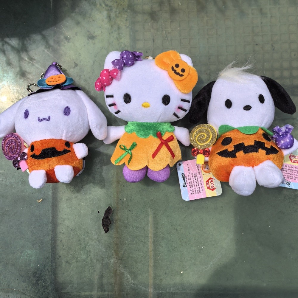 Sanrio Halloween HelloKitty Poacco Plush Pent Plush Toy Bag Accessories Keyain Pent Bag Car Stuffed 