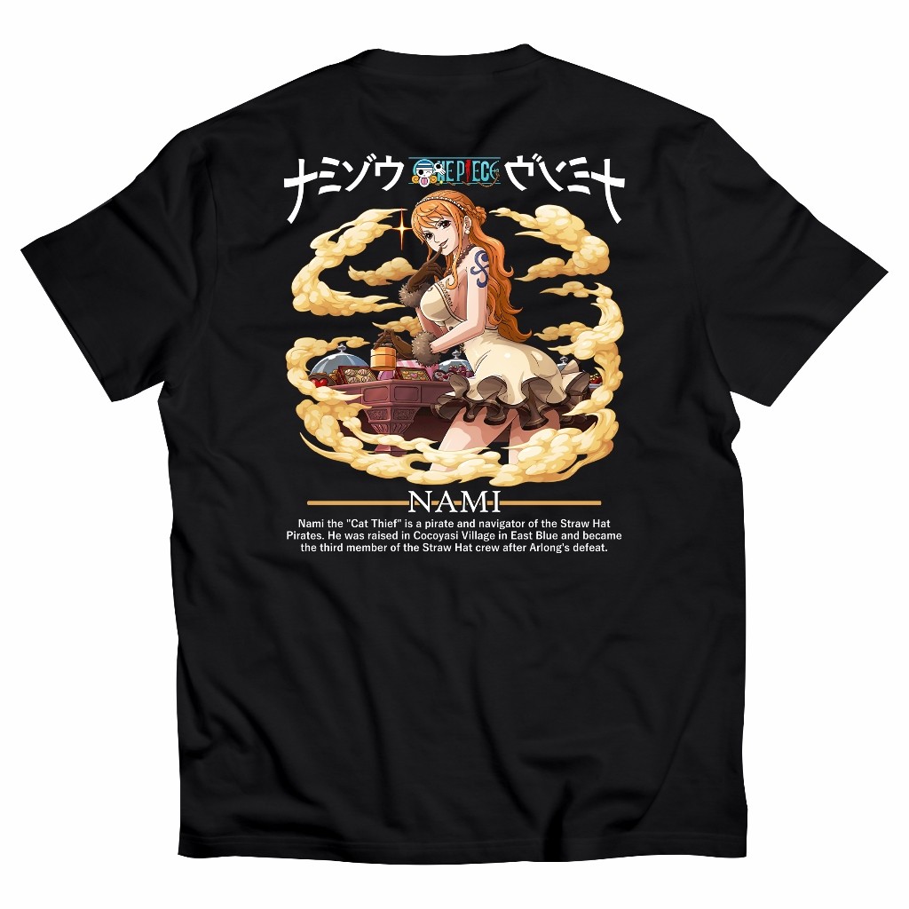 (COD) Kaos Anime Nami ONE PIECE 079OP - T-Shirt Anime - Kaos Anime-Soft-Premium - Kaos Unisex Nyaman