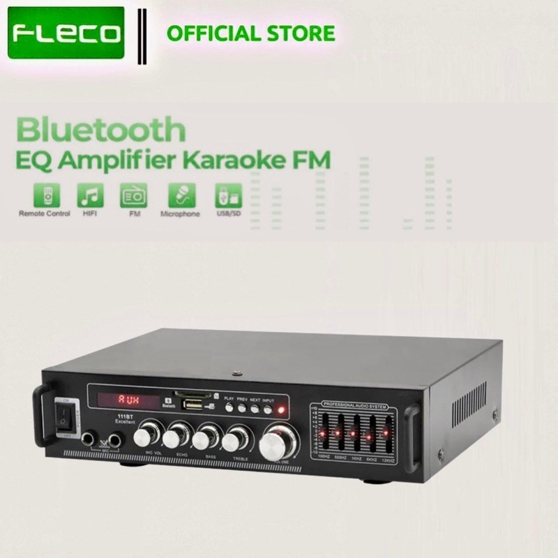 PILIHAN SHOPE GERATIS ONGKIR BISA COD Power Amplifier Bluetooth FLECO SC-111BT  Stereo Karaoke + Mp3