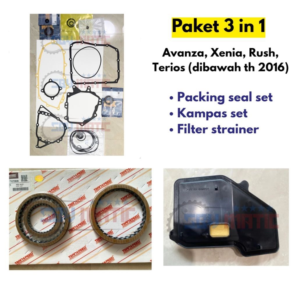 Paket Packing Seal Kampas Set Filter Oli Mobil Matic Avanza Xenia Rush Terios 4EAT